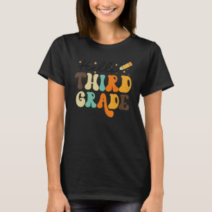 Retro Hello Third Grade  Team 3rd Grader Back To S T-Shirt