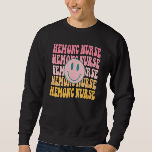 Retro Hematology Oncology Colorful Nurse Life Nurs Sweatshirt