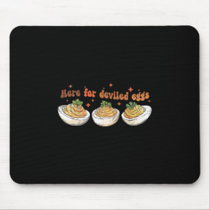 Retro Here For Deviled Eggs Thanksgiving Men Women Mouse Pad