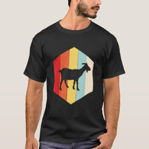 Retro Hexagon Goat Silhouette Goats T-Shirt