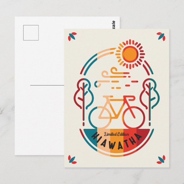 Retro Hiawatha Bike Trail Postcard (Front/Back)