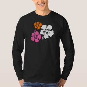 Retro Hibiscus Pattern Y2k Aesthetic 2000s Inspire T-Shirt