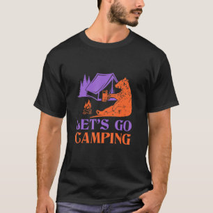 Retro Hiking Hiker On Rock Retro Sunset Mountain 2 T-Shirt