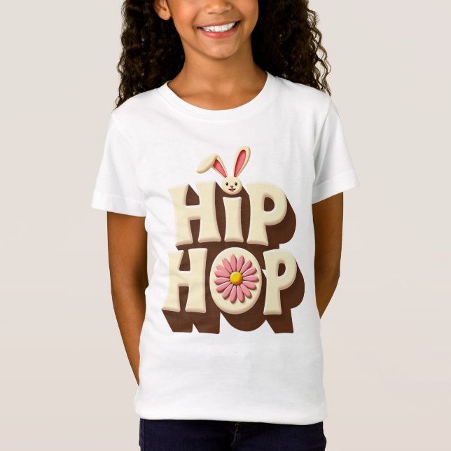 Retro Hip Hop Easter Bunny  T-Shirt (Front)