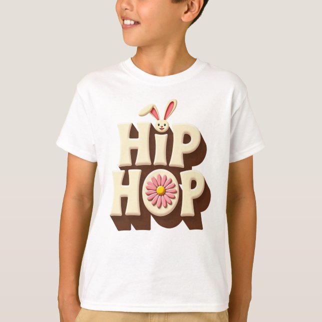 Retro Hip Hop Easter Bunny  T-Shirt (Front)