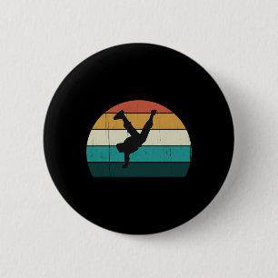 Retro Hip Hop - Vintage Sunset Break Dancing Routi 6 Cm Round Badge