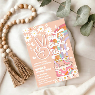 Retro Hippie Birthday Invitation