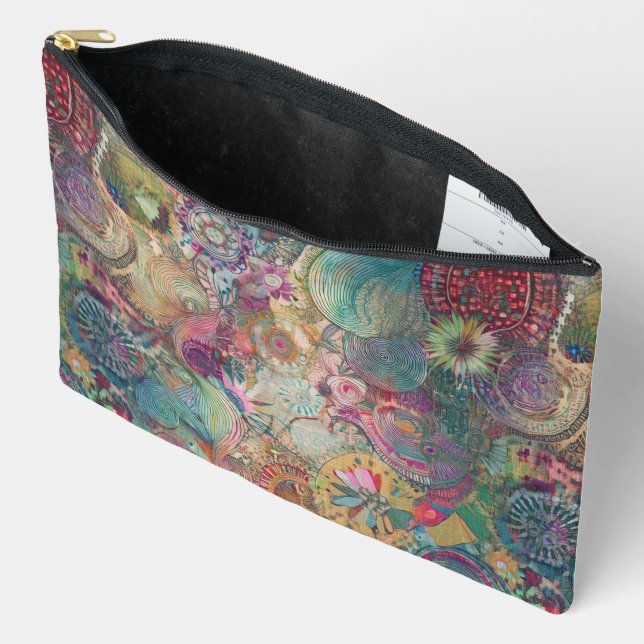 Retro Hippie: Fantasy Zippered Pouch (Open)