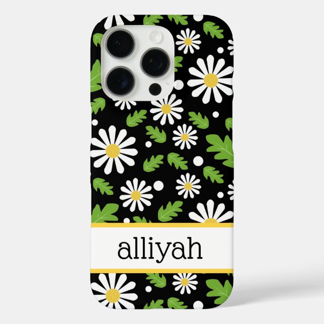 Retro Hippie Flowers Daisy Pattern Case-Mate iPhone Case (Back)