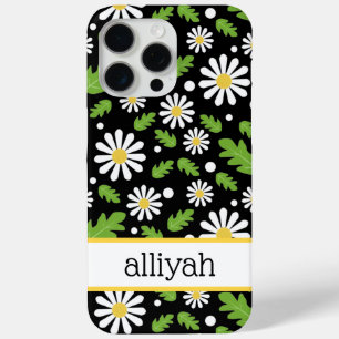 Retro Hippie Flowers Daisy Pattern iPhone 15 Pro Max Case