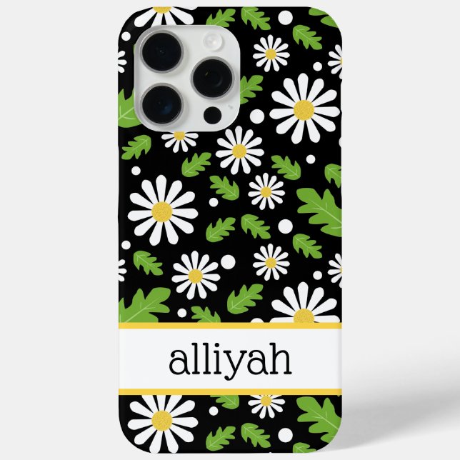 Retro Hippie Flowers Daisy Pattern Case-Mate iPhone Case (Back)