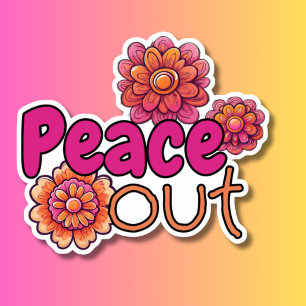 Retro Hippie Peace Out Waterproof 