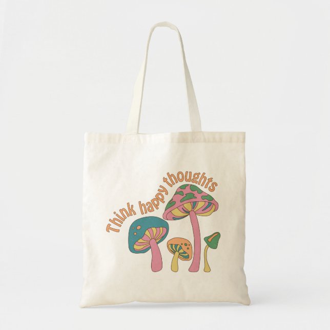 Retro Hippie Positive Quote  Tote Bag (Front)