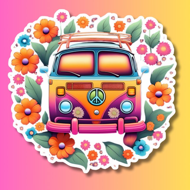Retro Hippie Van Waterproof (Creator Uploaded)