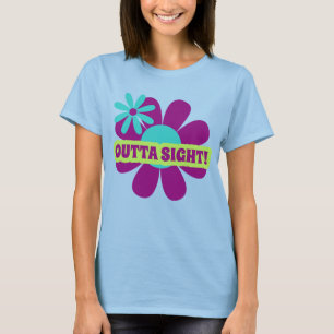 Retro Hippie word art flower tie dyed t-shirt