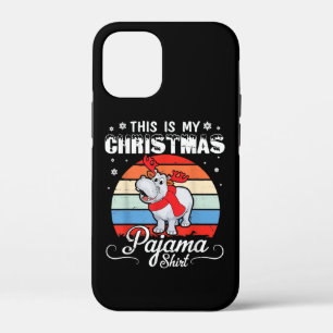 Retro Hippo This Is My Christmas Pajama Shirt iPhone 12 Mini Case