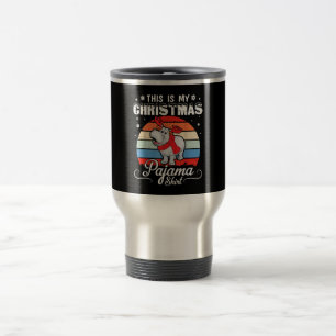 Retro Hippo This Is My Christmas Pajama Shirt Travel Mug