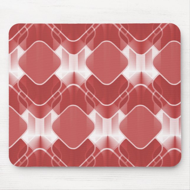 Retro Hipster Mousepad, Red Mouse Pad (Front)