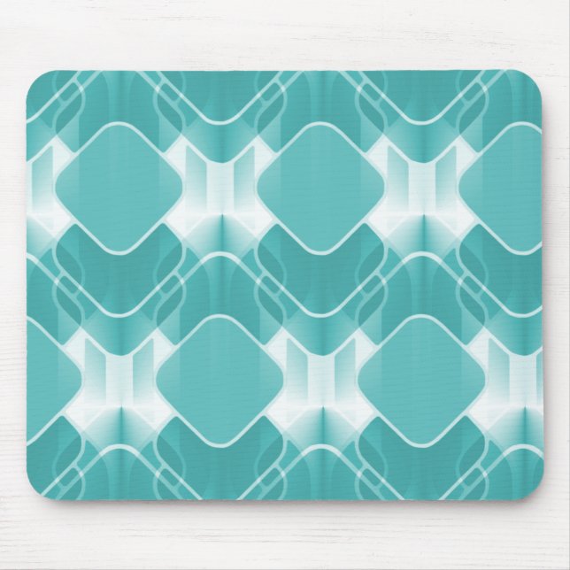 Retro Hipster Mousepad, Teal Mouse Pad (Front)