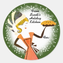 Retro holiday baking pie personalised Christmas
