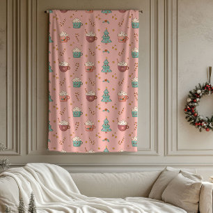 Retro Holiday Blanket 70s Style with Soft Colors