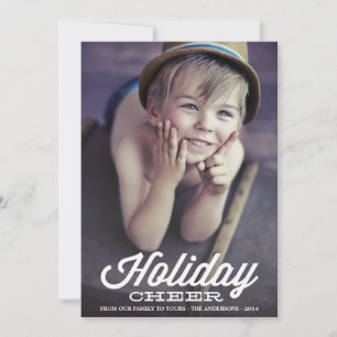 RETRO HOLIDAY CHEER HOLIDAY PHOTO CARD
