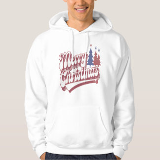 Retro Holiday Cheer: Merry Christmas Design Hoodie