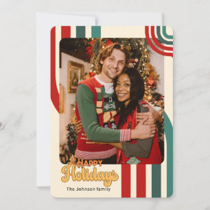 Retro Holiday Christmas friends family card