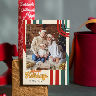 Retro Holiday Christmas friends family card