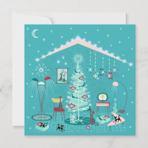 Retro Holiday Decorating Card