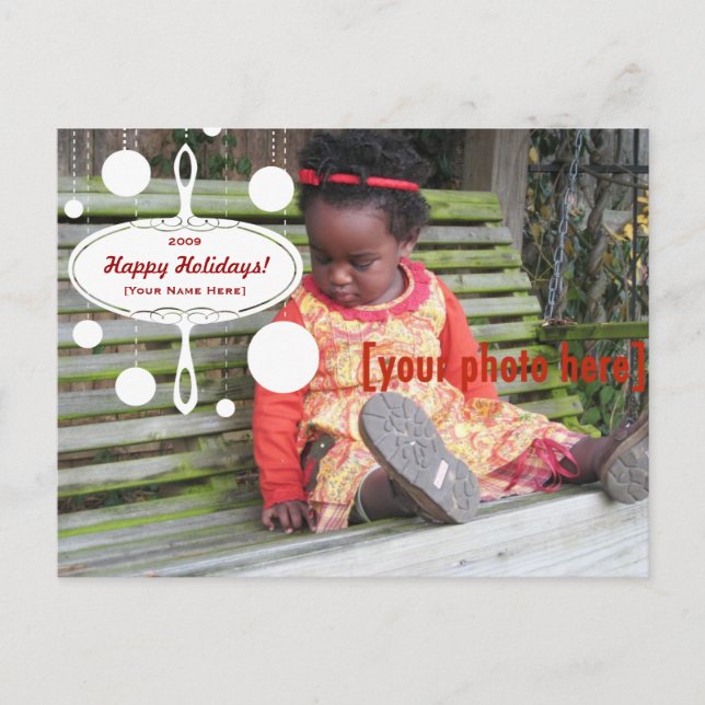 Retro Holiday Ornament - updated Postcard (Front)