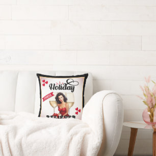 Retro Holiday Stress Reliever Pinup Cushion