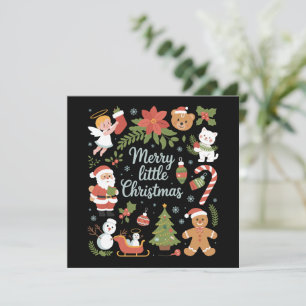 Retro Holiday Vintage Merry Little Christmas Card