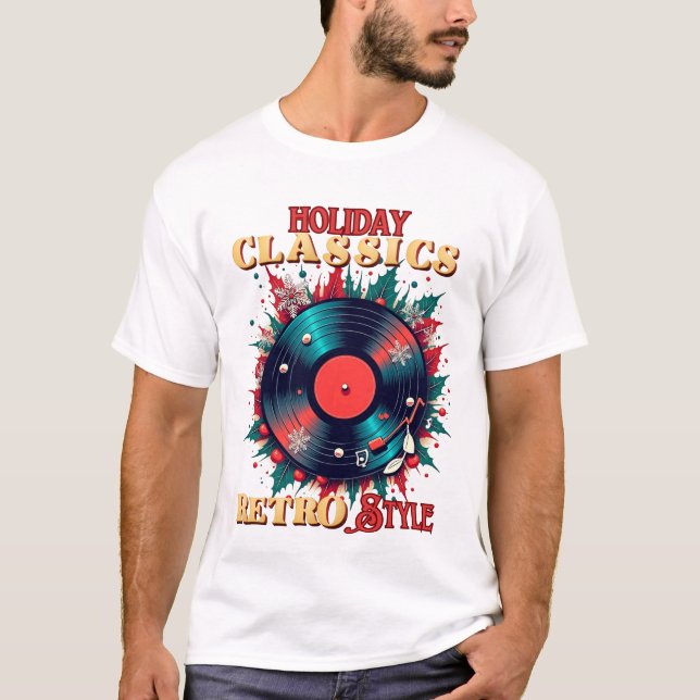 Retro Holiday Vinyl Magic T-Shirt (Front)