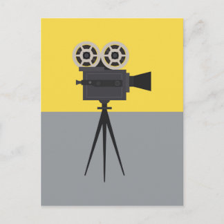 Retro Hollywood Camera Colorblock Postcard