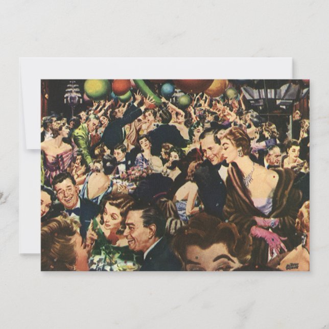 Retro Hollywood Theme Adult Happy Birthday Party Invitation (Front)