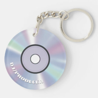 Retro Holographic Music Producer DJ CD Key Ring