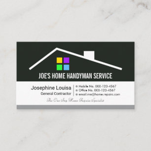 Retro Home Repair Construction Layers Business Card