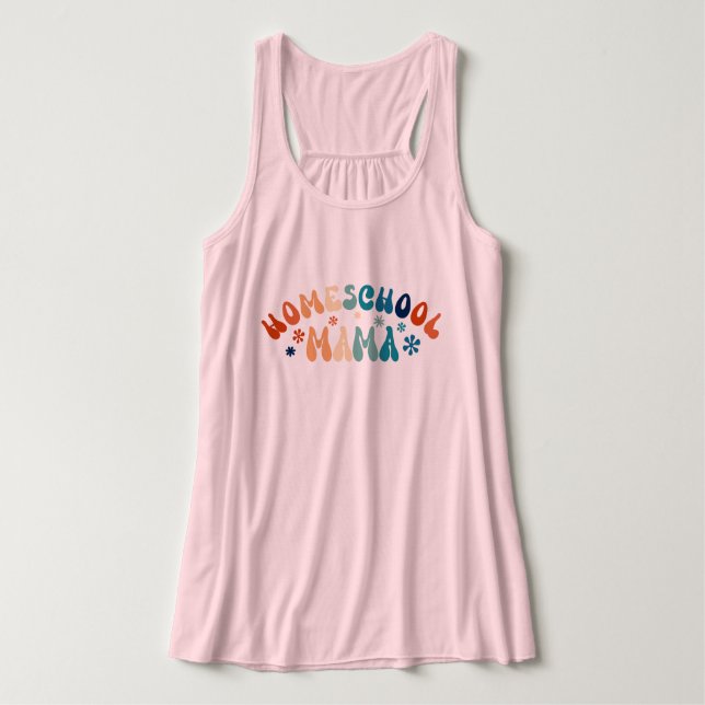 Retro Homeschool Mum Mama  Singlet (Design Front)