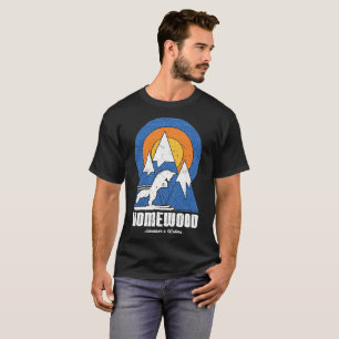 Retro Homewood Mountain Ski White Fox T-Shirt