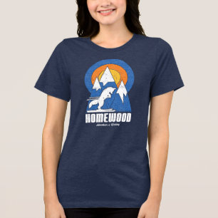 Retro Homewood Mountain Ski White Fox T-Shirt Tri-Blend Shirt