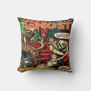 Retro Horror Comic Book Decorative Throw Pillows