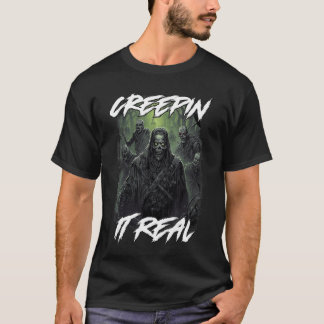 Retro Horror Movie Halloween Zombies Creepin It Re T-Shirt