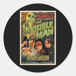 Retro Horror Movie S Monsters Halloween Classic Round Sticker