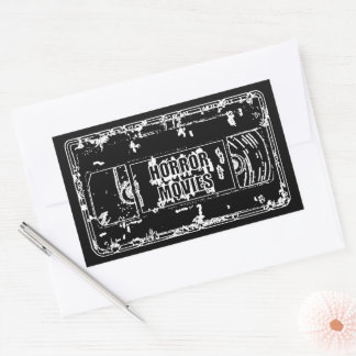 Retro Horror Movies VHS Tape Design Rectangular Sticker