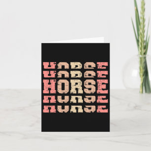 Retro Horse Horseback Riding Cowgirl  Card