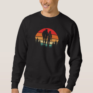 Retro Horse Horseback Riding Western Cowgirl Ranc Sweatshirt