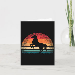 Retro Horse Vintage Horseback Riding Western Men W Card