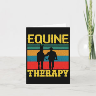 Retro Horseback Riding Equestrian Therapy Equine T Card
