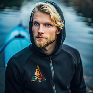 Retro Horseshoe Bend Kayaking Hoodie